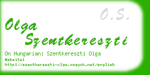 olga szentkereszti business card
